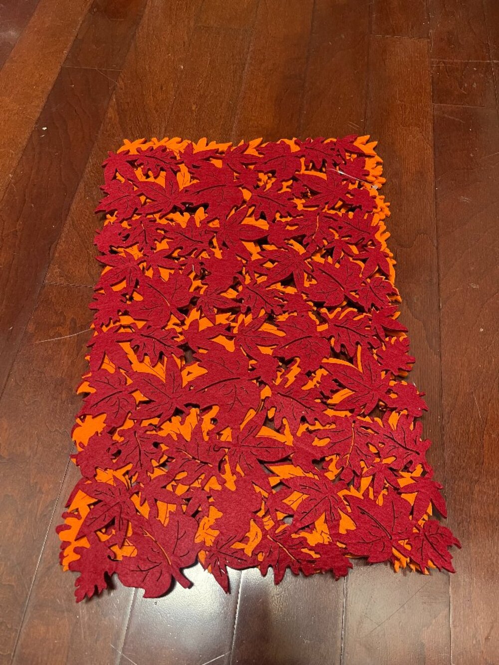 Fall Felt Leaf Placemats Set of 4 Thanksgiving Table Decor